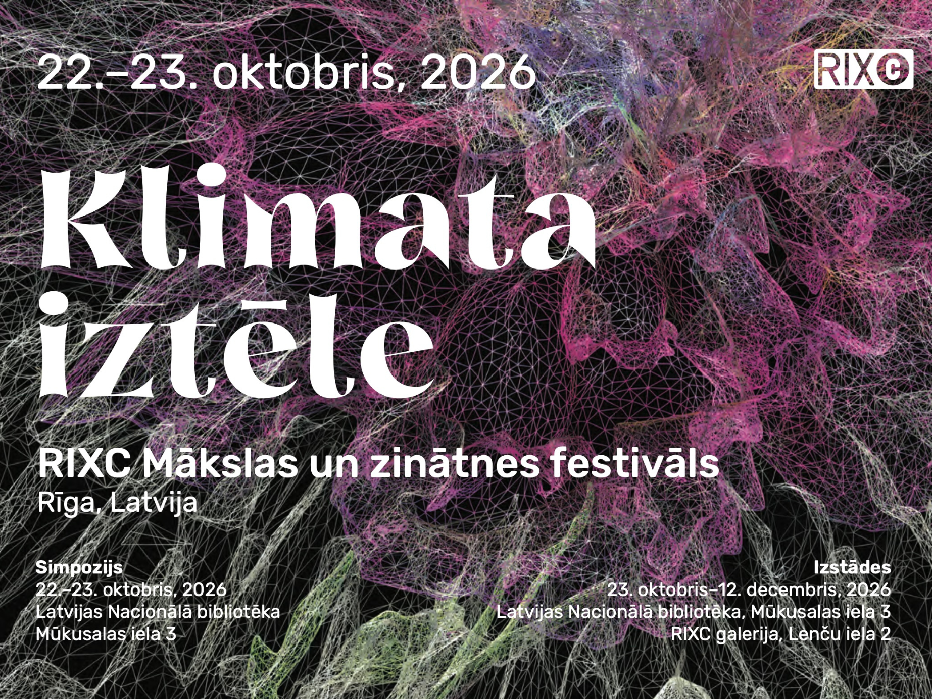 Starp planētas atmiņu un iztēlotām nākotnēm – šonedēļ tiek atklāts RIXC Mākslas un zinātnes festivāls “Klimata iztēle”